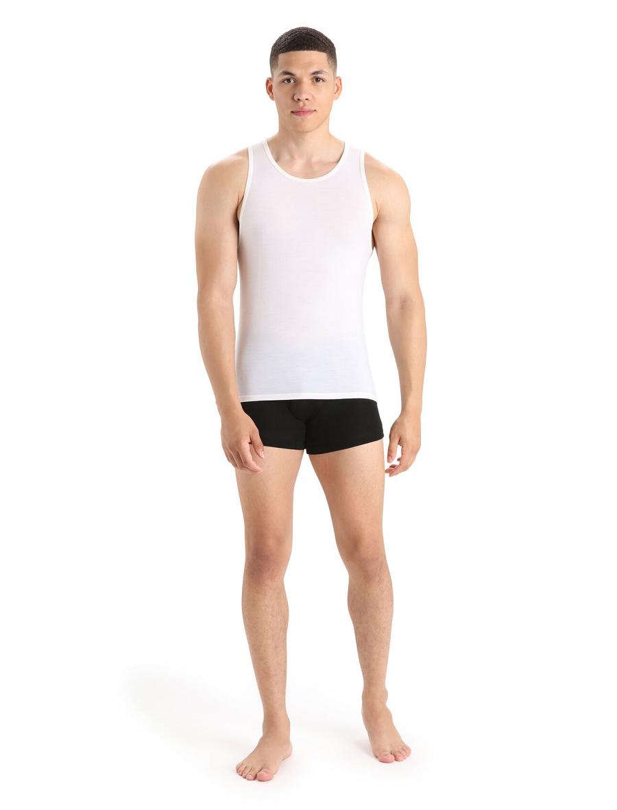 Sous Vêtement Icebreaker Merino Anatomica Tank Top Homme Blanche | FR 1286RVDW